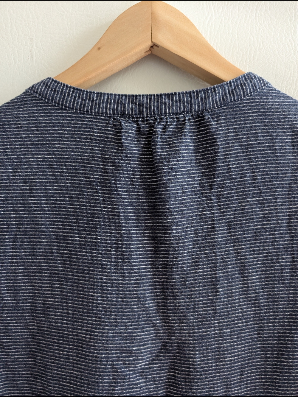 Carve Designs Nellie Linen Blend Blue and White Striped Sleeveless Dress - M - Picture 8 of 15
